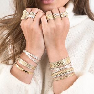 Anna Beck Medium Gold Dotted Cuff